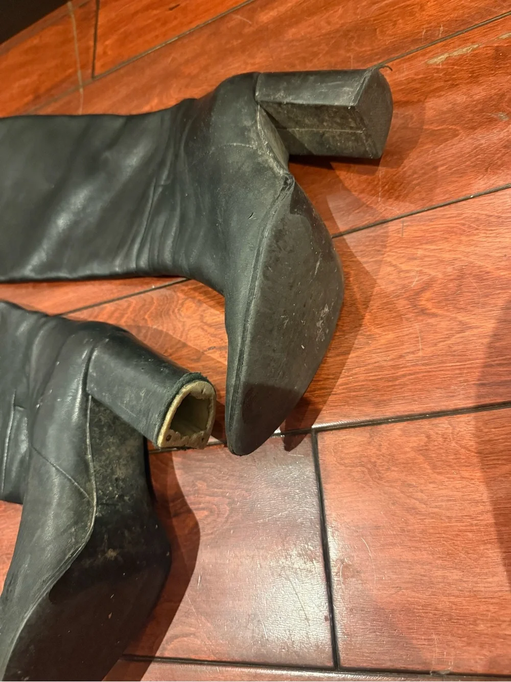 Steve Madden Black High Heel Knee Boots - Women